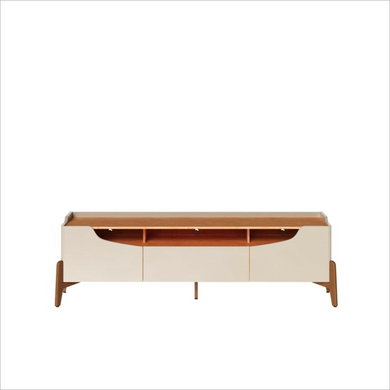 Rack Para TV Studio 1.8 C/2 Portas MDF 12380 Off White Nature Imcal