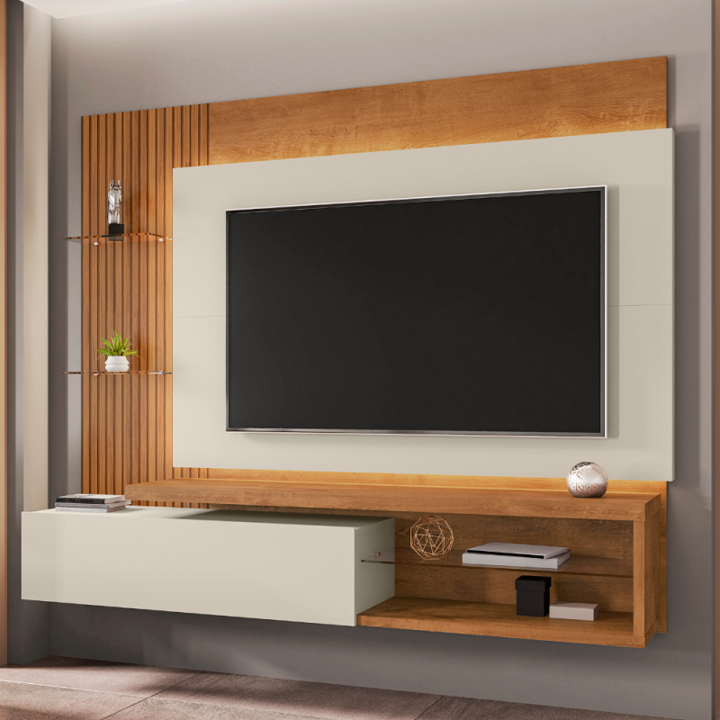 Painel Copacabana Nature Off White Ripado 2076170 Bechara