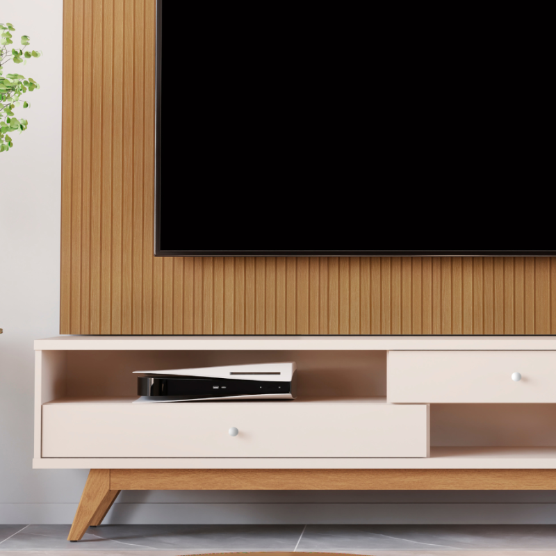 Home Painel (Pintura 3D) e Rack P/ Tv Até 75