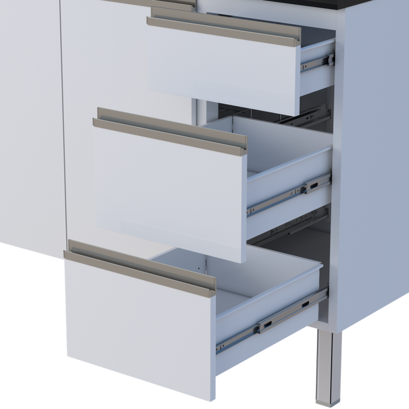 Gabinete De Aço P/ Pia 1,50 Gaia Flat Branco 1606 Cozimax