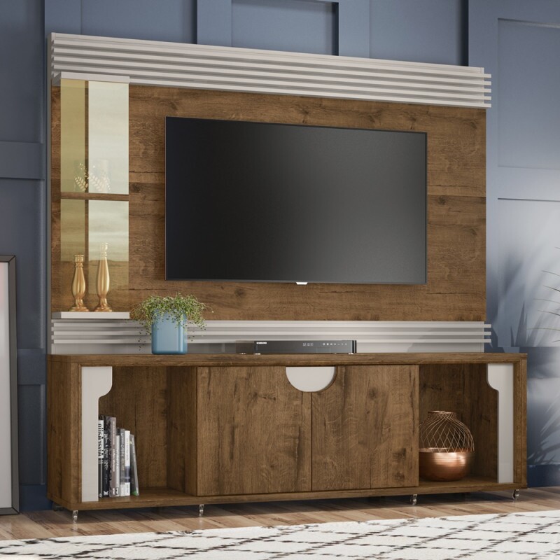 Home Firenze Lukaliam Para Tv Até 55 Madero Canela Off White