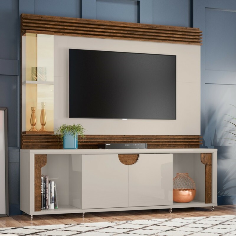 Home Firenze Lukaliam Para Tv Até 55 Off White Madero Canela