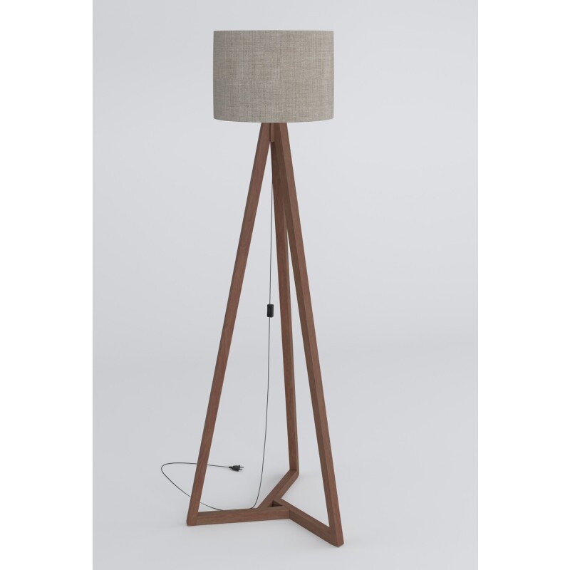 Luminária Piso 1.6 tripe integra Finger Abajur Amadeirado