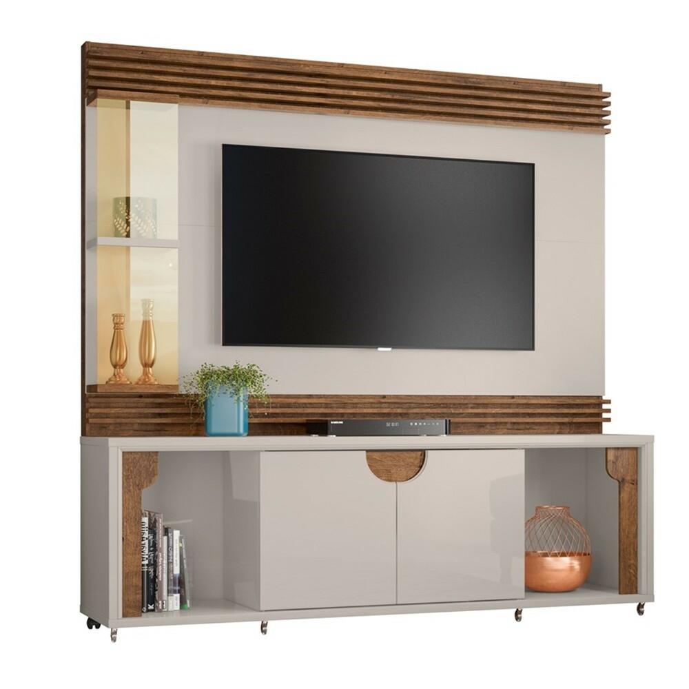 Home Firenze Lukaliam Para Tv Até 55 Off White Madero Canela