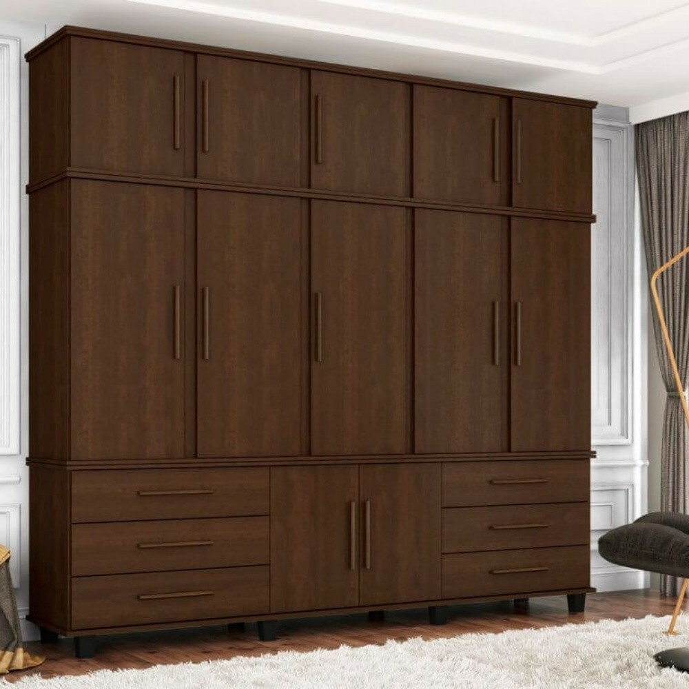 Guarda Roupa Triplex Prisma 05 Portas Noce Fabrimóveis