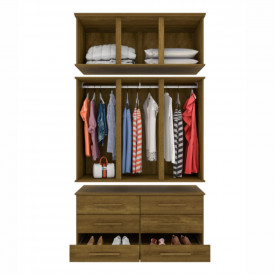 Guarda Roupa Triplex Prisma 3 Ptas Imbuia 03800IF Fabrimóveis