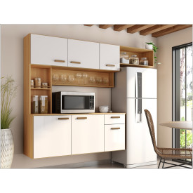 Cozinha Completa 1.8 Manu 5P Susp. Freijo c/ Off White Poliman