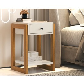 kit 2 Mesa de Cabeceira Luxo 1 Gav 1661 Perola Brilho Ofertamo FORA DE LINHA