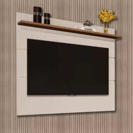 Painel Vivare C 1 Prateleira 1.36 New Off White Freijo Giga Moveis