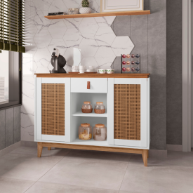 Aparador Buffet Diamante 1G Branco Cedro Casa D Móveis Sala