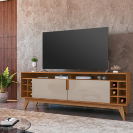 Rack Wine 1,60 m Cedro Off White Casa D Móveis Sala