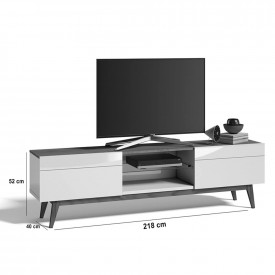 Rack Classic 2 Gavetas 2.2 Imcal 1089 Branco Sala Estar