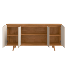 Buffet Balcão Grace 4 Portas Cedro Off White Casa D Móveis  FORA DE LINHA