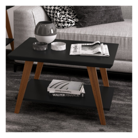 Mesa de Centro Davi Preto/Amadeirado OFERTAMO