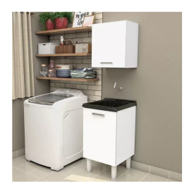 Armário Aéreo em Aço Vênus Branco (para tanque 50) - Cozimax