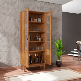 Cristaleira Lyra 2 Porta Cedro Casa D Móveis