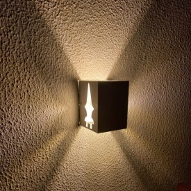 Arandela 1204 Bilateral Flor de Lis Preta