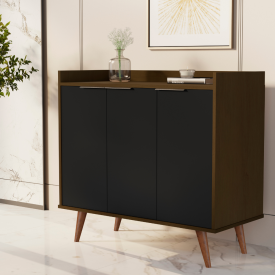 Buffet 4112 Pés De Madeira Palito Canela Preto JB Bechara FORA DE LINHA