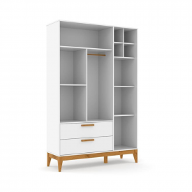 Roupeiro Nature 03 Ptas Branco Soft Eco Wood 70450 Matic 