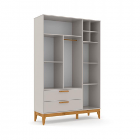 Roupeiro Nature 03 Ptas Cinza Eco Wood 70451 Matic