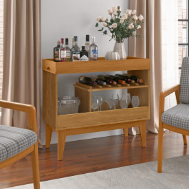 Adega Dakar 7 Garrafas Tebarro Nature Madeira Sala