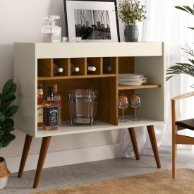 Aparador Adega New Odin Off White Freijó Nature 28855 EJ Móveis