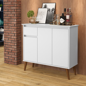 Aparador Buffet Veneza Ej Móveis Branco Sala