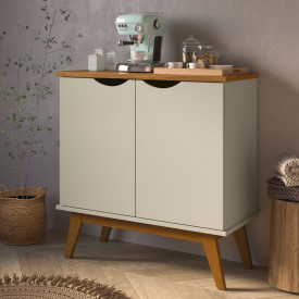 Buffet Prism 2 Portas Off White Cumaru Patrimar 