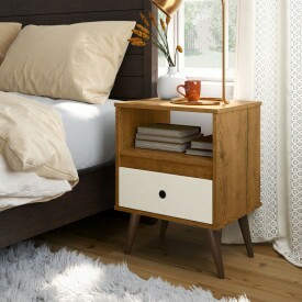 Mesa de Cabeceira Wood NEW Ej Móveis Freijó/Off 28545