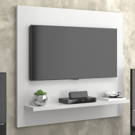 Painel Yan TV 32" Branco Acetinado Quarto Sala Patrimar