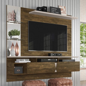 Painel Intense Para TV até 55'' Canela Off White 903434 Lukaliam