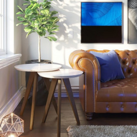 Conjunto De Mesa Classic Imcal 6049 Branco Lateral Redonda