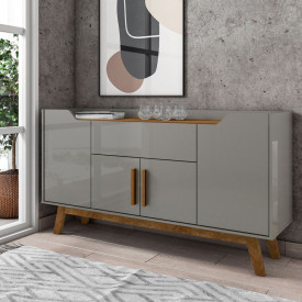 Aparador Buffet Future Titanium Cinamomo 2075834 Bechara FORA DE LINHA