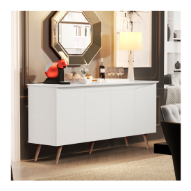 Buffet Encanto 4 Portas Branco 604 Maria Moveis