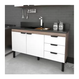 Gabinete Flamingo Em MDP 1,20 Branco Tamarindo 100137 Cozimax