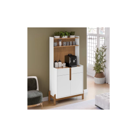 Aparador Sala Cantinho Café Lizz Branco Cedro Casa D Moveis