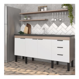 Gabinete Flamingo Em MDP 1,80 Branco Tamarindo 1841 Cozimax