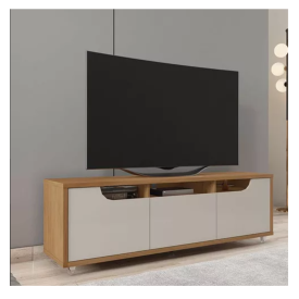 Rack Jersey 1.6 1 Gaveta Cedro Off White Casa D Móveis