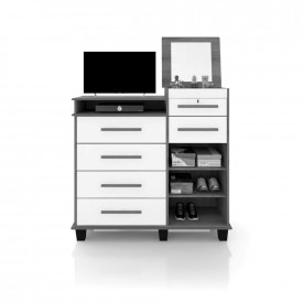 Cômoda Brilhante com Espelho Imbuia 02210IF Fabrimóveis