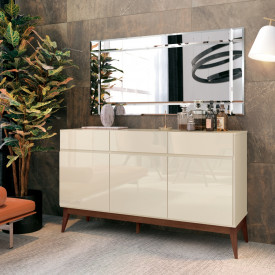 Buffet Cannes Off White 752147 Pés em Madeira Maciça EDN 