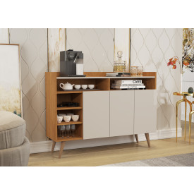 Buffet Celta Nature Off White C 3 Prateleiras Giga Moveis