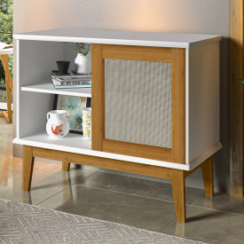 Buffet Denver 1 Porta Tebarrot Branco Madeira Sala