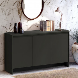 Buffet Madri 3 Portas Preto Casa D Móveis Sala de Jantar FORA DE LINHA