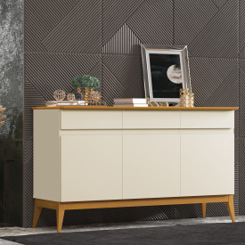 Buffet Magnum1.40 Off White Cedro Sala EDN Moveis