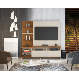 Home Theater Para TV 60 Pol Atacama Off White Freijó 178509 Giga Moveis