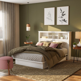 Cabeceira Casal Havana 1,40 Tebarrot Moveis Branco Quarto