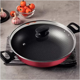 Panela Wok Em Alumínio 28CM 3,3L Loreto Vermelha Tramontina