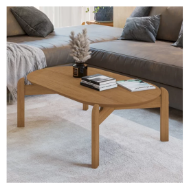 Mesa de Centro Lizz Sala Oblonga Cedro Casa D Moveis 