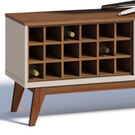 Painel Classic Com Rack Classic Com Adega 1.8 Off White Freijó Imcal