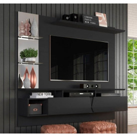 Painel Intense Para TV até 55'' Preto Fosco 903363 Lukaliam